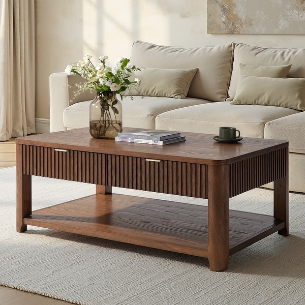 HULALA HOME Francisco Modern Solid Wood Coffee Table - On Sale