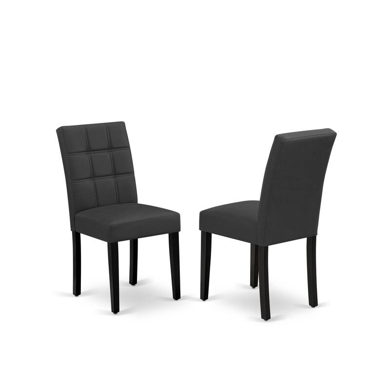 East West Furniture Dining Table Set Consists of a Round Dining Table and Chairs, Black (Pieces Options)