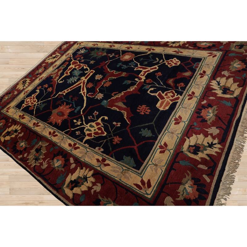 8'3''x10'3'' Hand Knotted Wool Navy Tibetan Crafts Pile Tufenkian Rug - 8' 3'' x 10' 3''