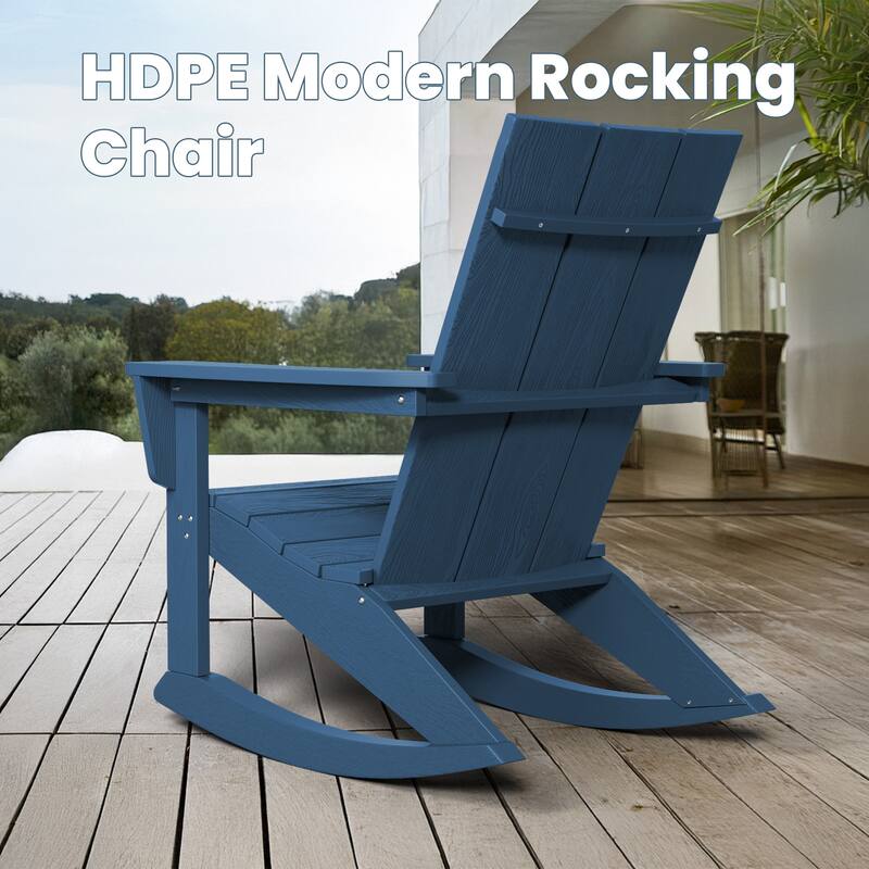 Modern Rocking Plastic Outdoor Adirondack Chair