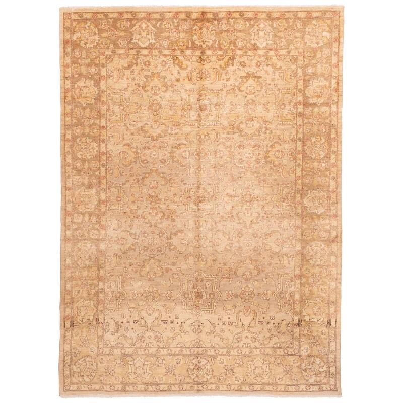 ECARPETGALLERY Hand-knotted Chobi Finest Beige Wool Rug - 8'8 x 11'9
