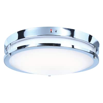 Access Lighting Solero - Dimmable LED Flush Mount - 18" - Chrome Finish - Acrylic Lens