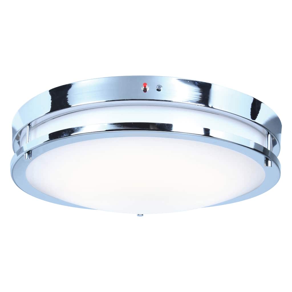 Access Lighting Solero - Dimmable LED Flush Mount - 18" - Chrome Finish - Acrylic Lens
