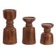 preview thumbnail 2 of 0, SAFAVIEH Lia Faux Wood Decorative Candle Holder (Set of 3) - 4.1" W x 4.1" L x 5.9" H