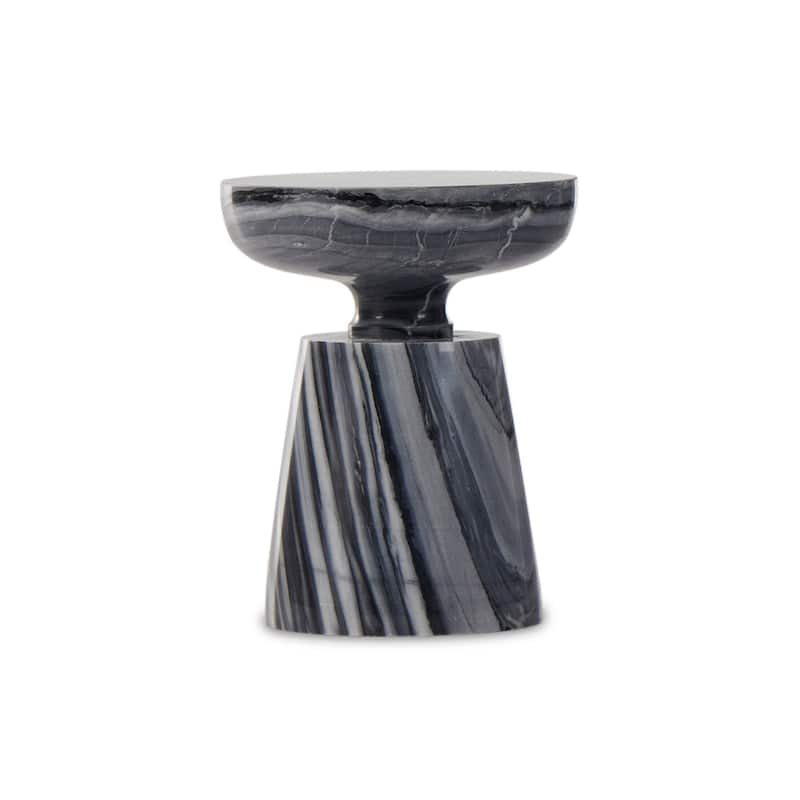 Reily End Table-Ebony Marble Solid