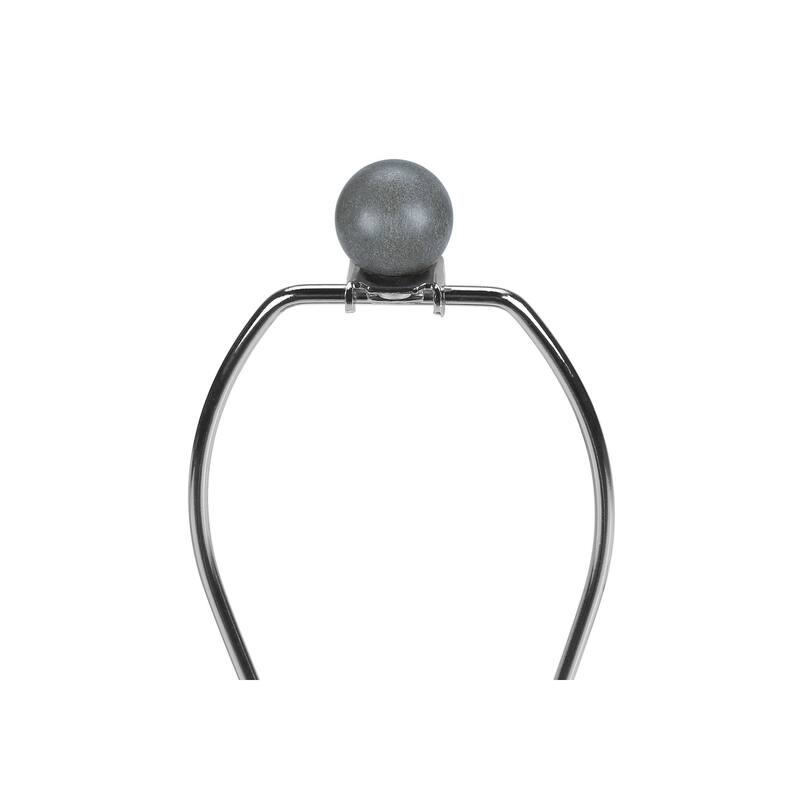 Concrete Table Lamp with Linen Shade 3 Way Switch Contemporary Design