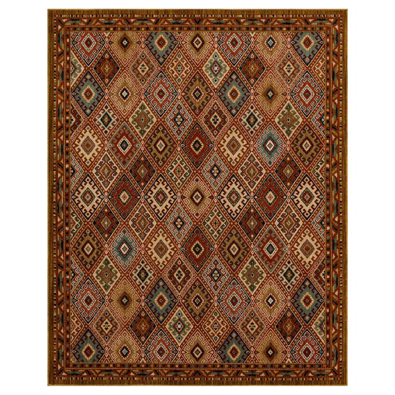 Mohawk Home Pine Row Diamond Medallion Area Rug - 2' x 3' - Red - Runner/Rectangle