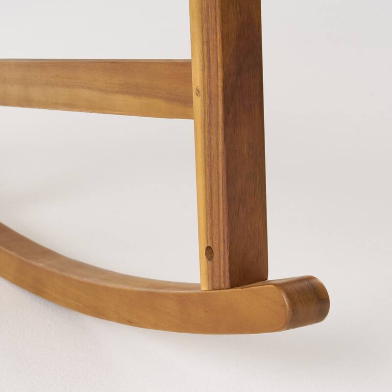 Acacia Wood Outdoor Rocking Chair, Patio Garden Lounge Chair