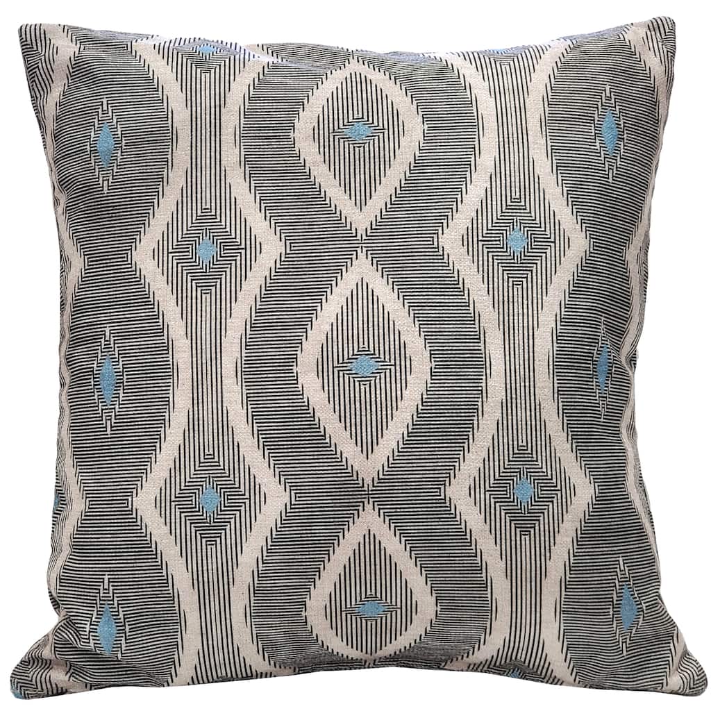 Desmond Blue Diamond 19x19 Throw Pillow