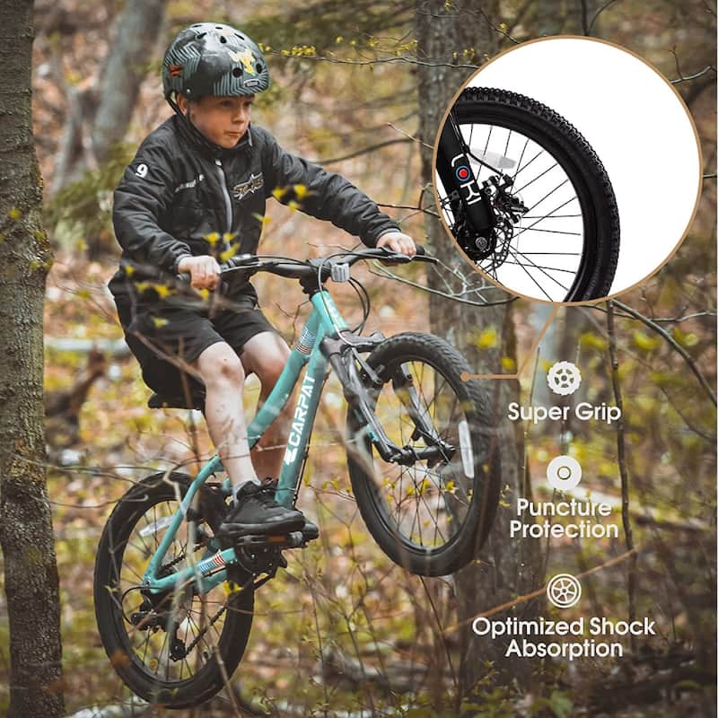 20 In. Steel Mountain Bike with 7 Speed for Kids