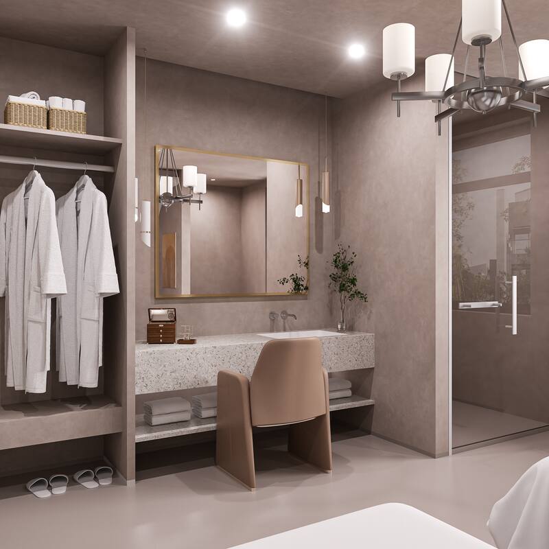 QuivaraView Wall Mounted Aluminum Frame Bathroom Vanity Mirror