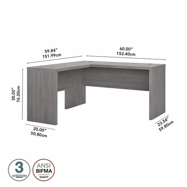 dimension image slide 4 of 5, Echo L-shaped Modern Desk from Office by kathy ireland