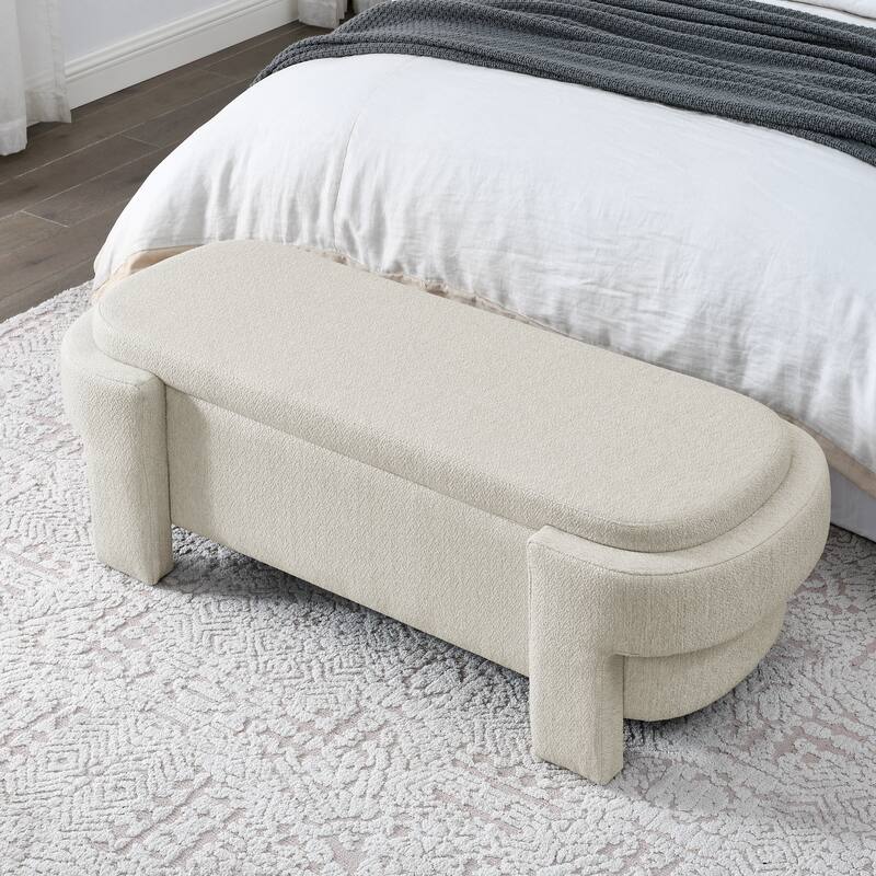 Upholstered Bench with Large Storage Space