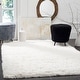 preview thumbnail 14 of 18, SAFAVIEH Polar Shag Bibi Glam Solid 3-inch Extra Thick Rug - Silver - 5'1" Square