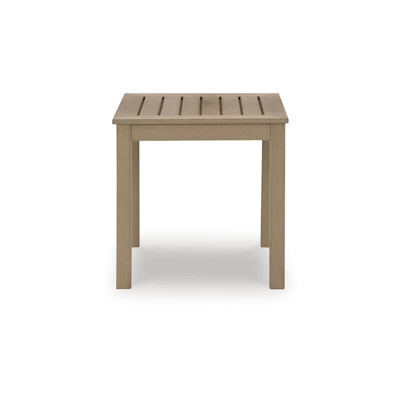 Signature Design by Ashley Hallow Creek Driftwood Outdoor End Table - 23.5" W x 23.5" D x 24" H