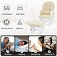 preview thumbnail 11 of 54, Ultimate Nursery Comfort - Glider and Ottoman Set with Reclining Cushion Chair, Rocker Chair with Padded Back and Armrests