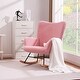 preview thumbnail 26 of 27, VECELO Rocking Chair Padded Seat with Pocket, Rocking Chair Nursery Rocker, Set of 1/2