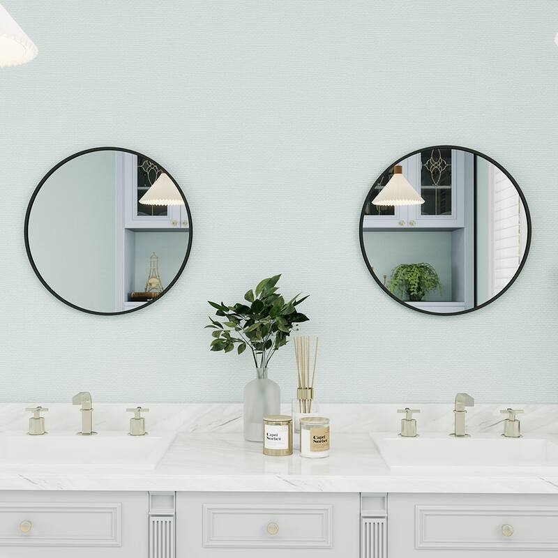 Maypex Aluminium Framed Circular Wall Mirror
