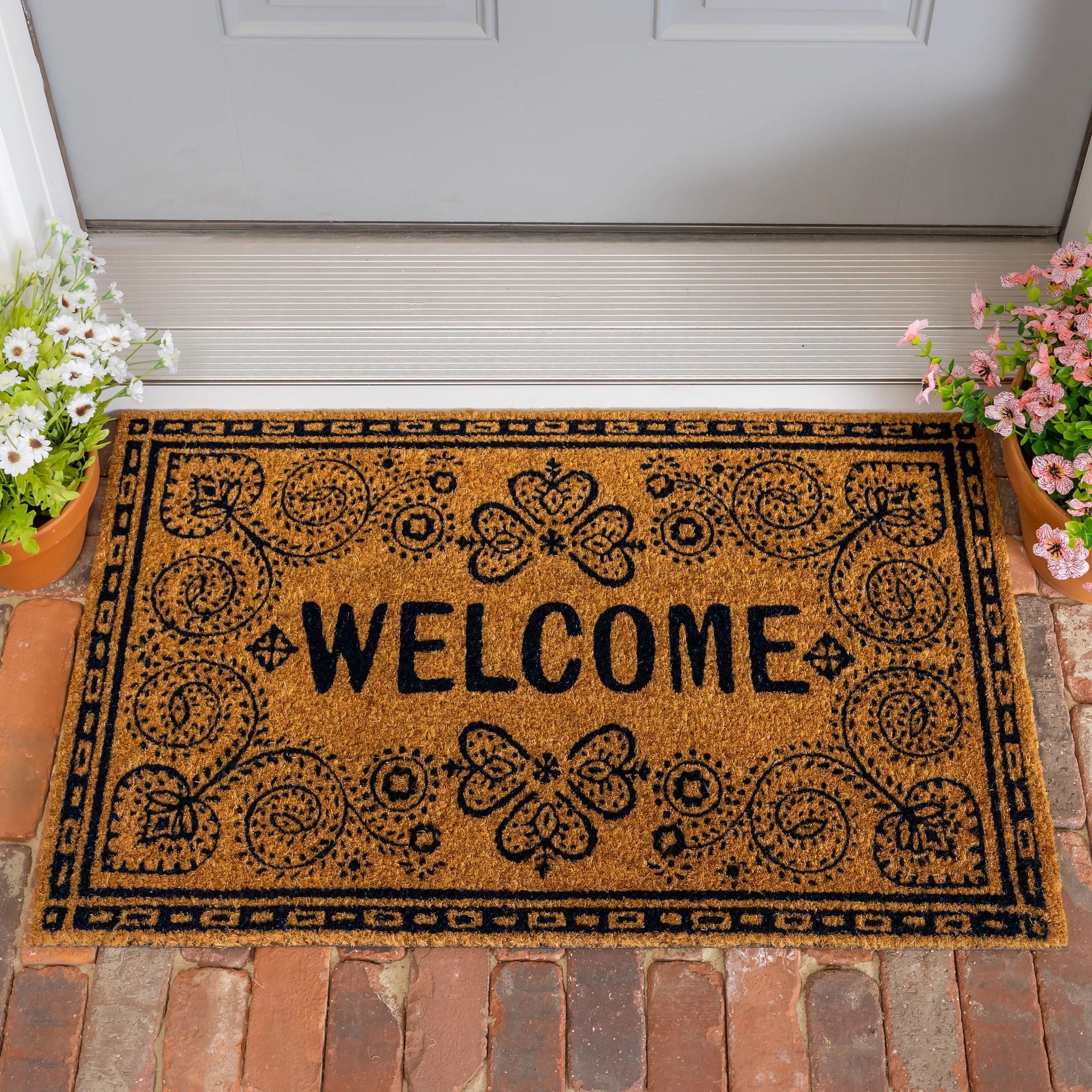 30 in. x 18 in. Americana Boho Coir Door Mat - 30" x 18"