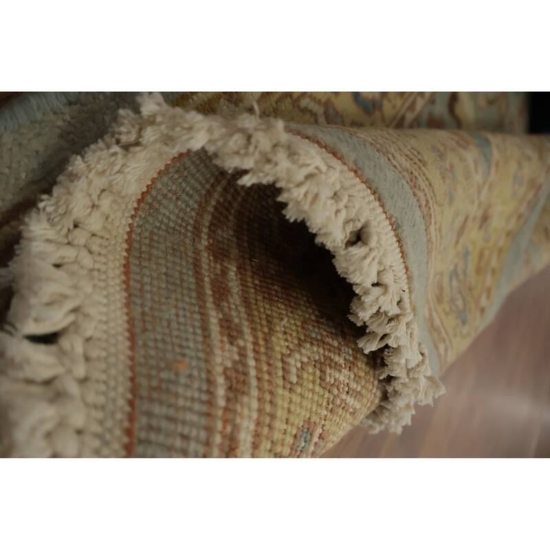 Hand Knotted Oriental 100% Wool Carpet Traditional All-Over Navy Blue & Blues Ziegler Area Rug - 4' 0'' X 2' 0''