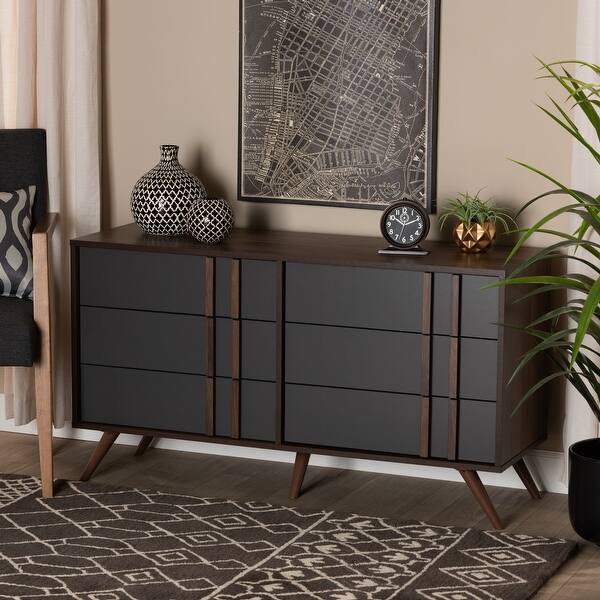 Shop Naoki Modern And Contemporary 6 Drawer Bedroom Dresser Overstock