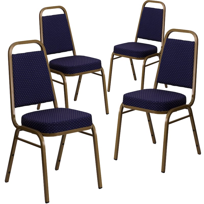 4 Pack Trapezoidal Back Stacking Banquet Chair - 20.25"D x 17.5"W x 36"H