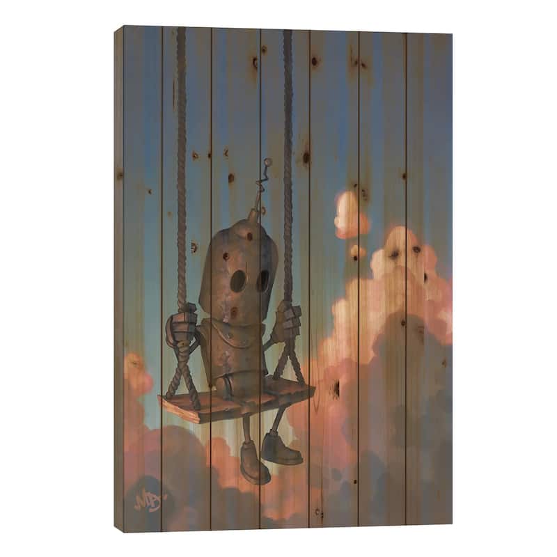 The Meteorologist Print On Wood by Matt Dixon - Multi-Color - 40x26x1.5