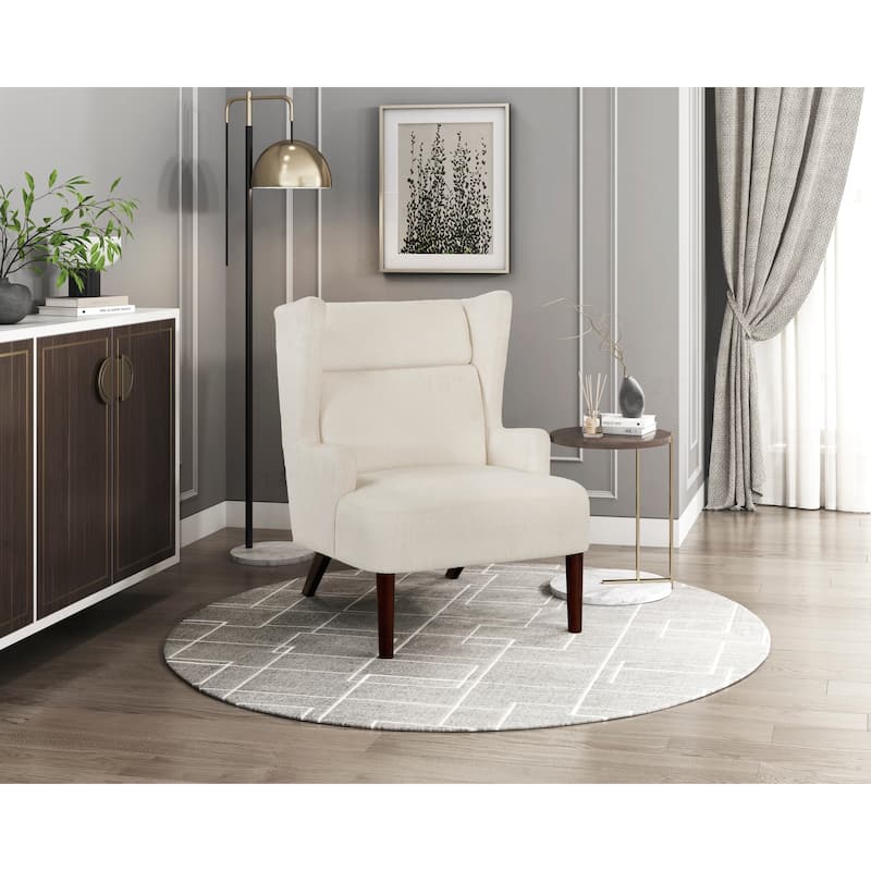 Sophisticated Wingback Accent Chair for Stylish Living Rooms and Beyond