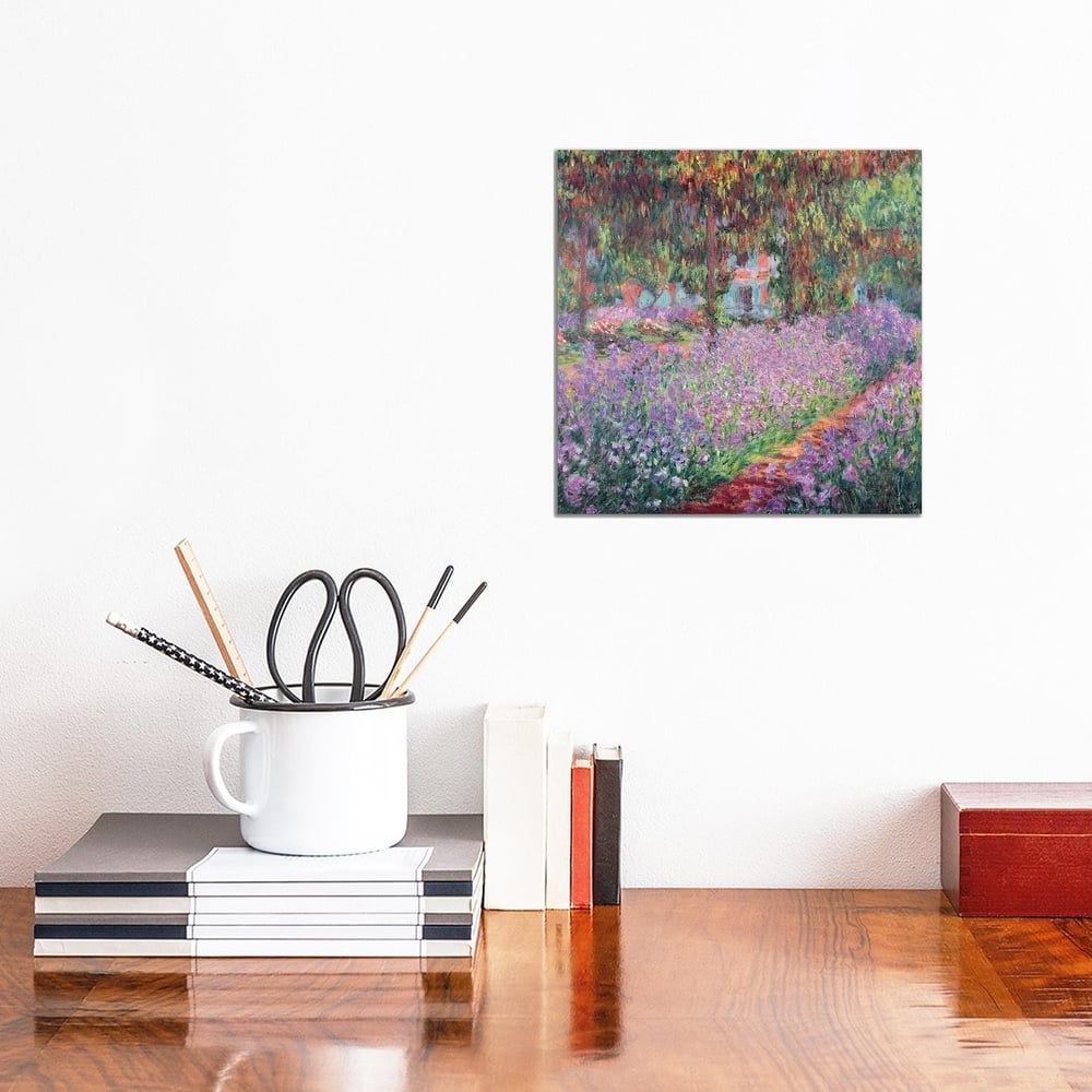 iCanvas "The Artist's Garden at Giverny, 1900 " by Claude Monet Canvas Print