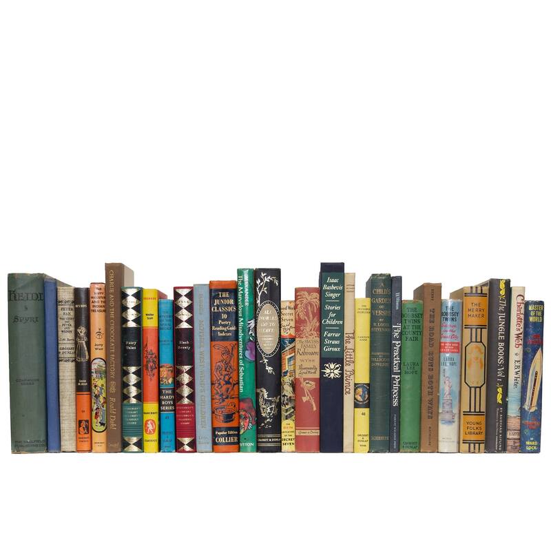 Books Decorative Accessories: Vintage Childrens: Subject By The Foot