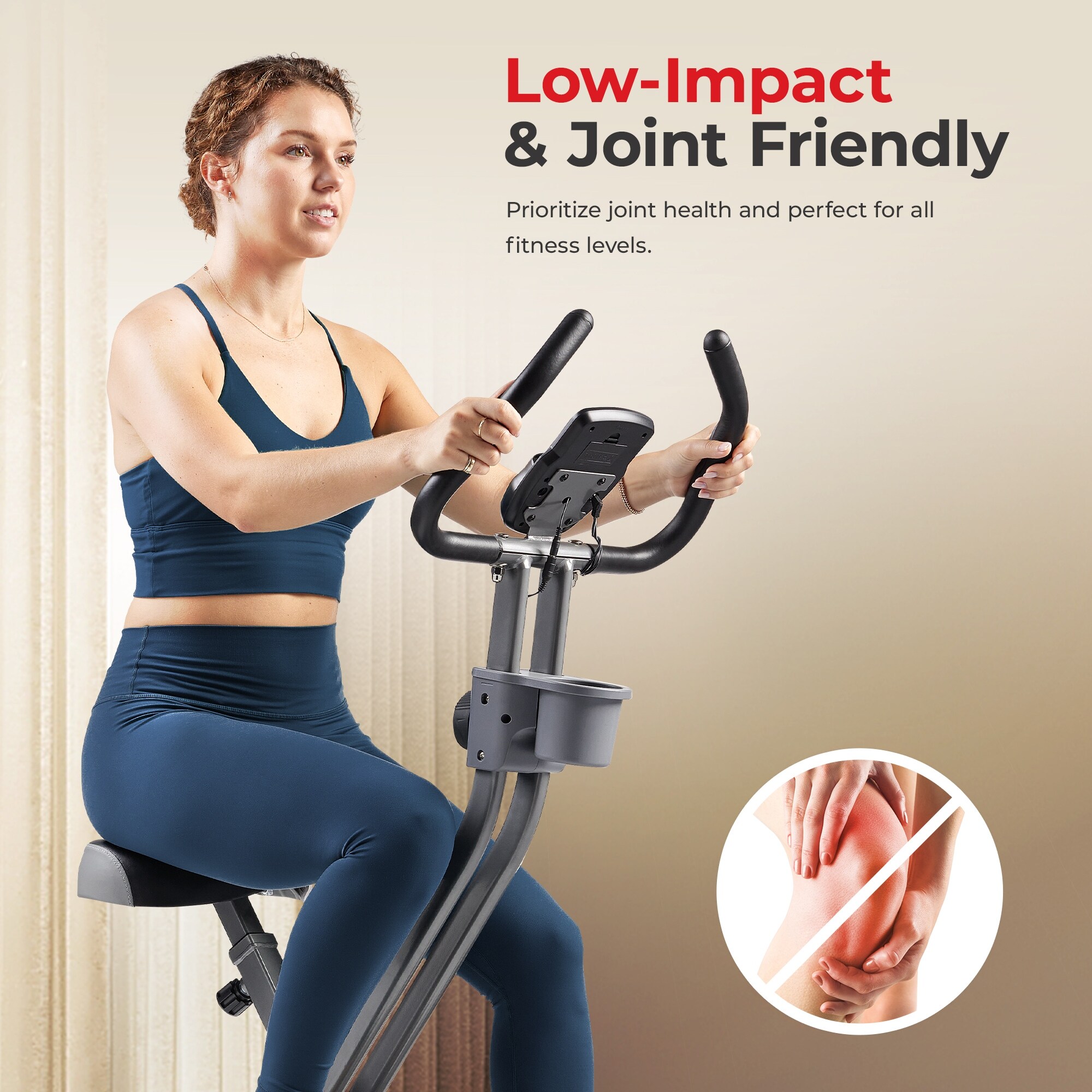 Sunny Health & Fitness Foldable Magnetic X-Bike Pro - SF