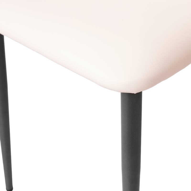 Set of 2 Modern PU Leather Upholstered Dining Chairs Kitchen Chairs with Solid Wood Legs- 20.08"W
