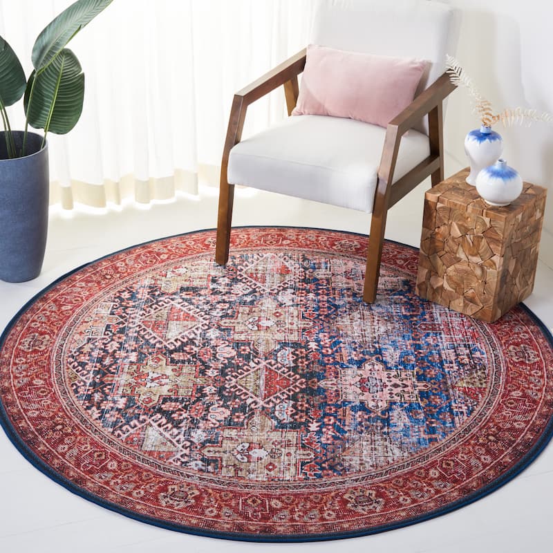 SAFAVIEH, Tucson Machine Washable Slip Resistant Jadwiga Traditional Rug