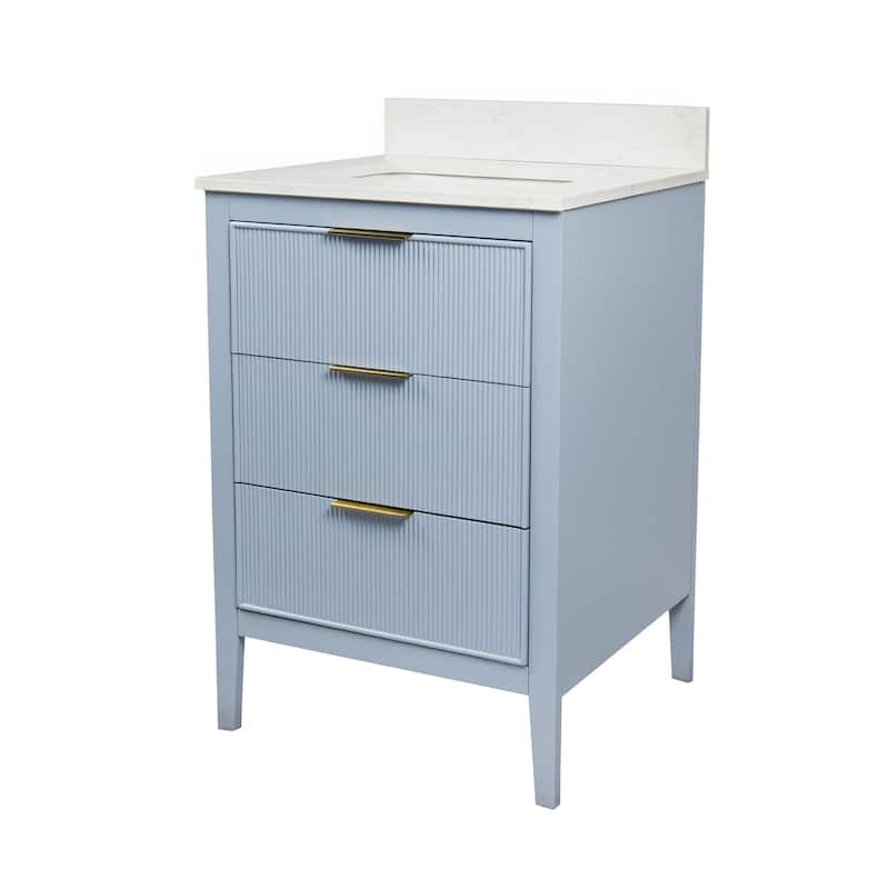 Evelyn 24-inch Vanity with Engineered Marble Top