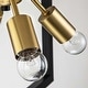 preview thumbnail 6 of 7, Mid-Century Modern Vintage 4-light Sputnik Geometric Semi Flush Mount - 17.72"W x 14.41"H