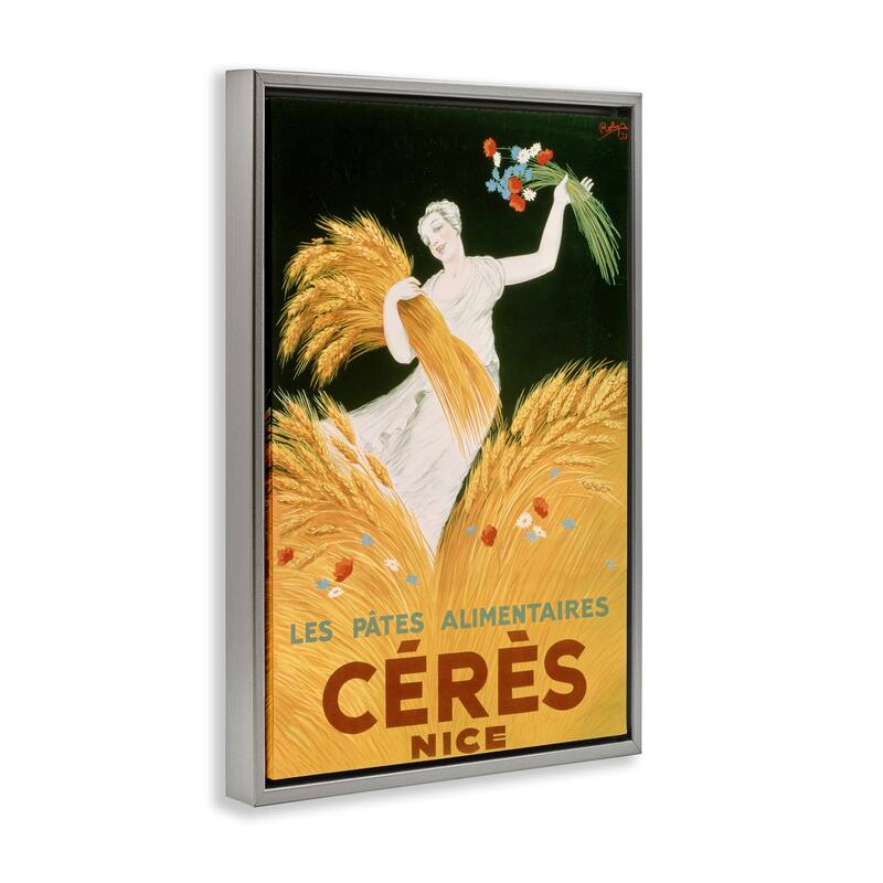 Stupell Antique Ceres Goddess Framed Floater Canvas Wall Art Design By Marcus Jules