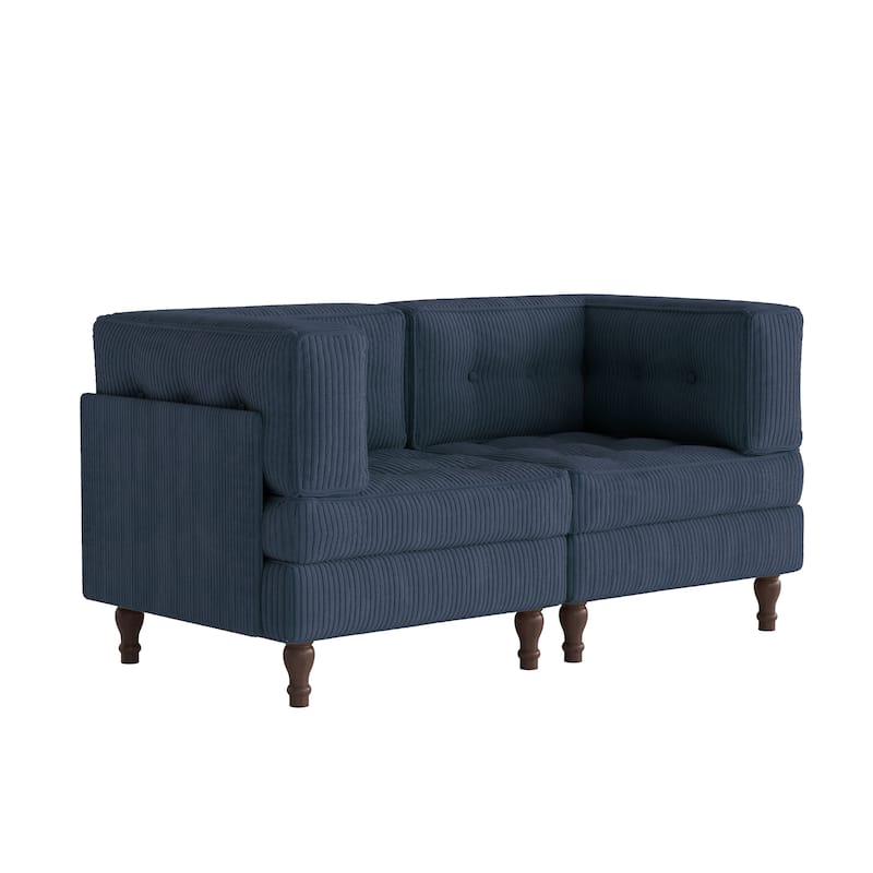 Oversized Sofa Corduroy Tufted Modular Sectional Set