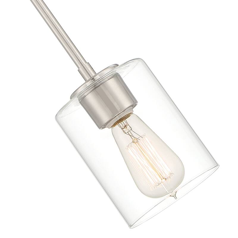 Liam Collection - 1 Light - Mini Pendant - 5"W - 7.25"H - Satin Platinum Finish