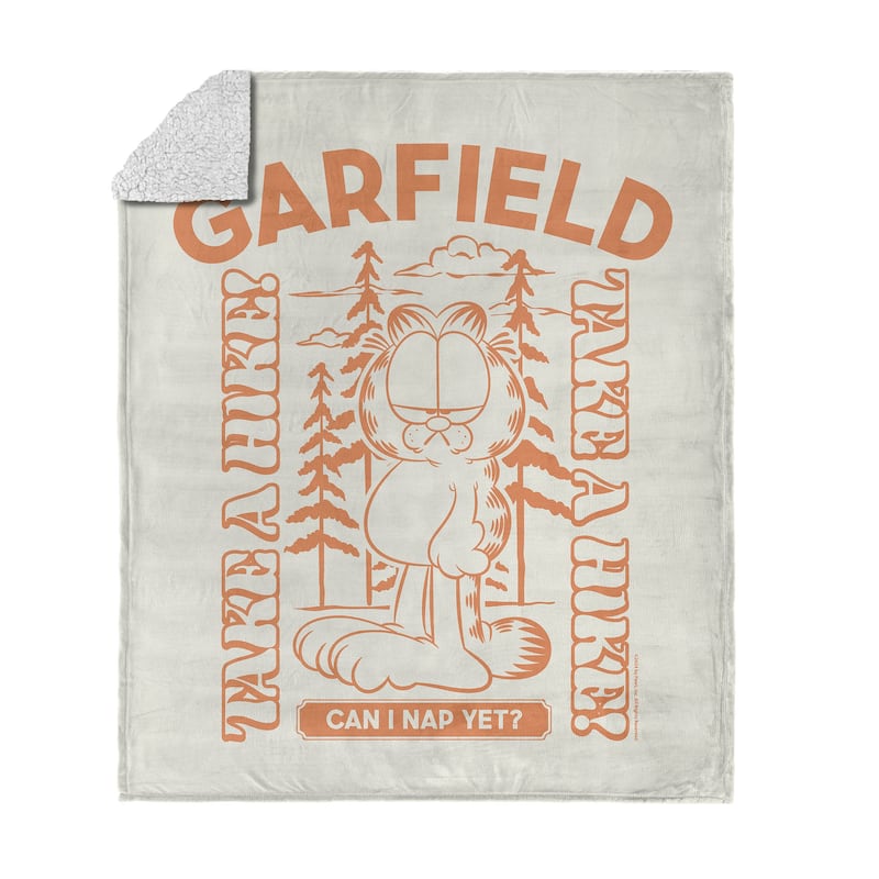 Nickelodeon Garfield Silk Touch Sherpa Throw Blanket