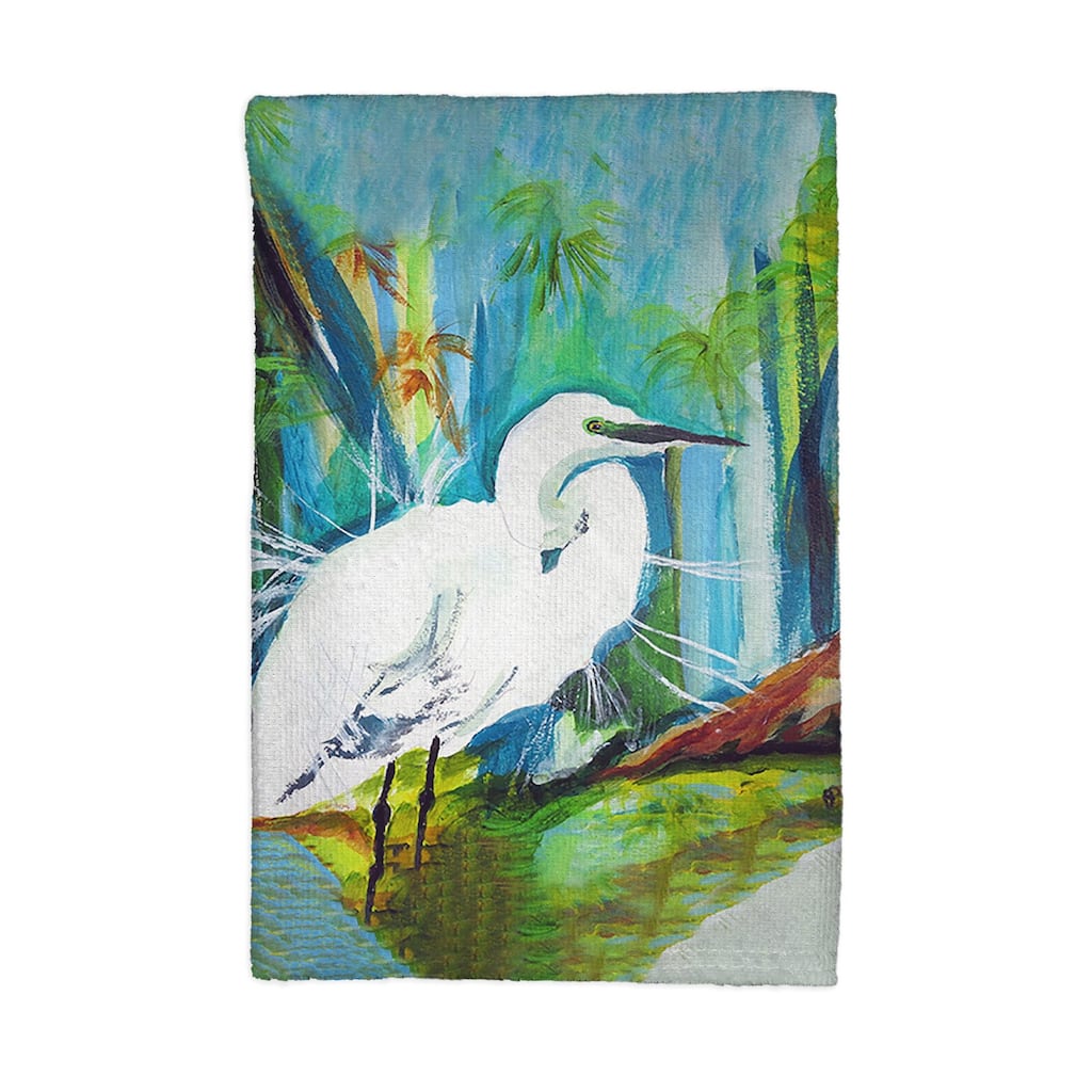 Acrylic Egret Kitchen Towel - 16x25