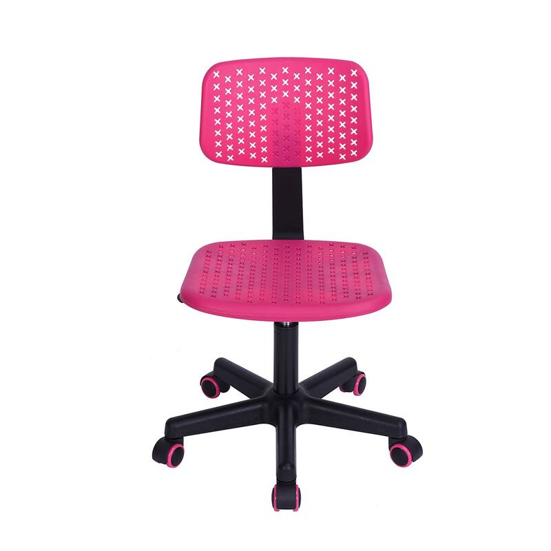 HomyLin Plastic Adjustable Rolling Kids Study Desk Chair Armless