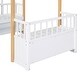 preview thumbnail 7 of 5, White Twin Size Pine Loft Bed with Guardrails, Ladder, and 2 Seats with Storage