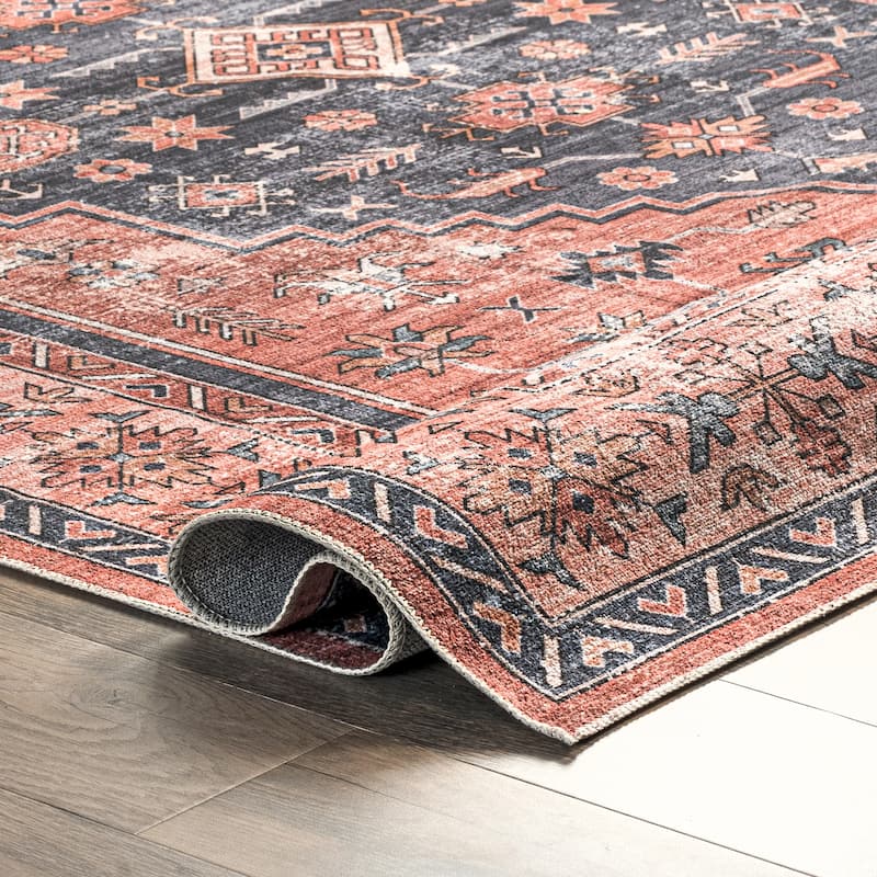 Nuloom Astra SplashGuard Traditional Machine Washable Area Rug