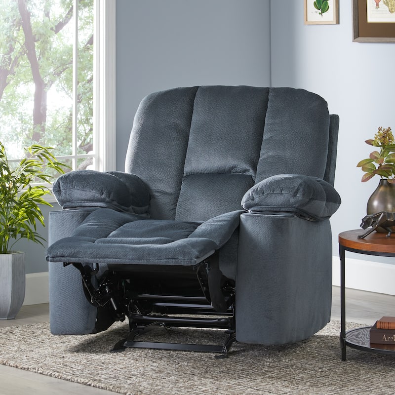 Gannon Fabric Glider Recliner Club Chair by Christopher Knight Home