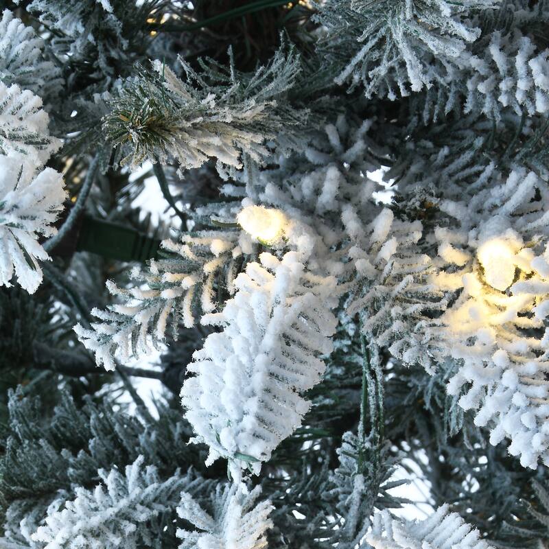 National Tree Company 4.5 ft. Snowy Alpine Fir Entrance Tree with LED Lights - 4.5 Foot