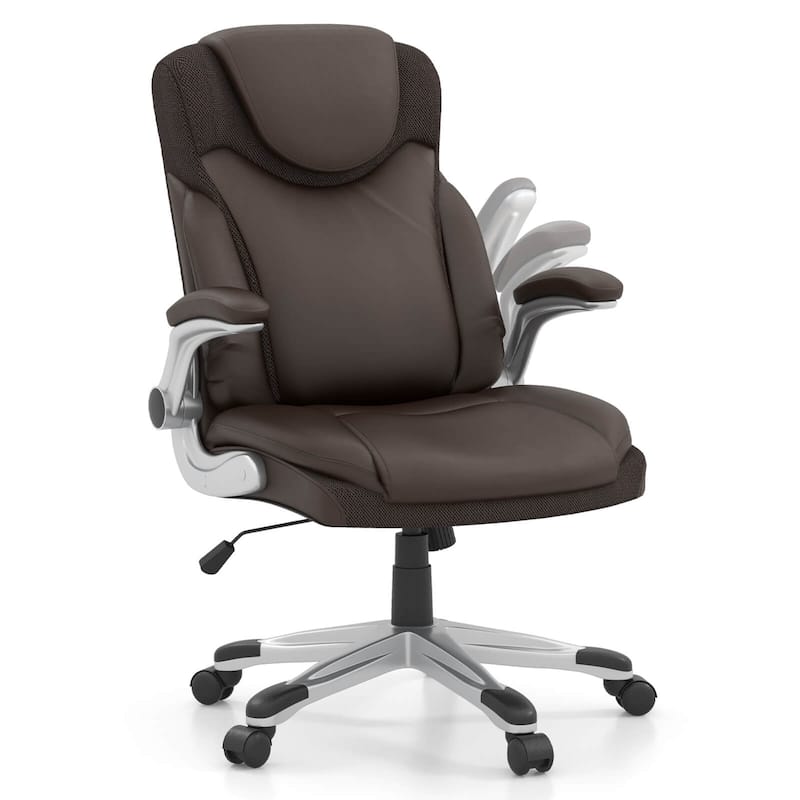 Executive Office Chair Swivel Task Chair High Back Home Office Chair - Brown