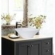 preview thumbnail 12 of 10, Highpoint Collection 17-inch Round Tapered Ceramic White Bathroom Vessel Sink