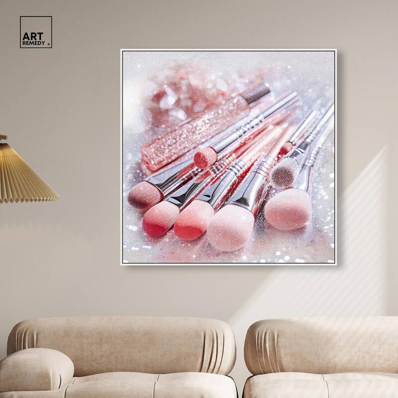 Brush Collection Blush Canvas by Art Remedy