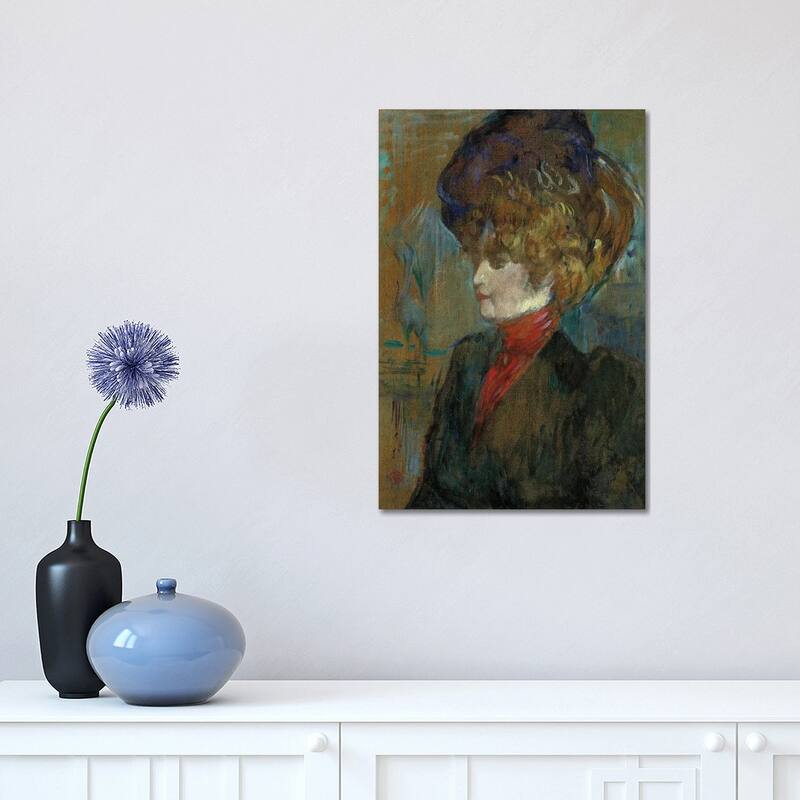 iCanvas "Head Of An English Lady; Tete De Lady Anglaise, 1898" by Henri de Toulouse-Lautrec Canvas Print - 18x12x1.5