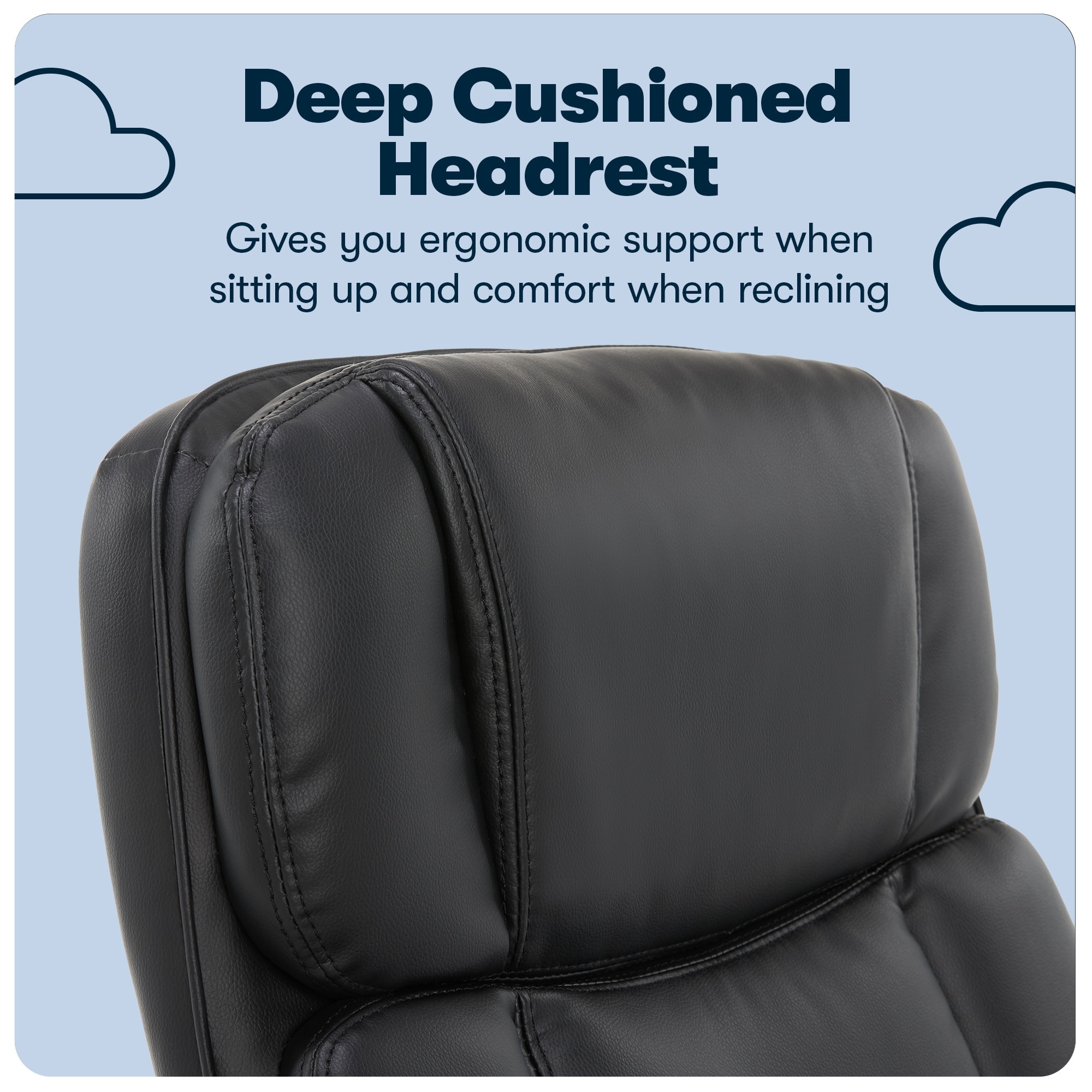 Serta big and tall online memory foam massage recliner